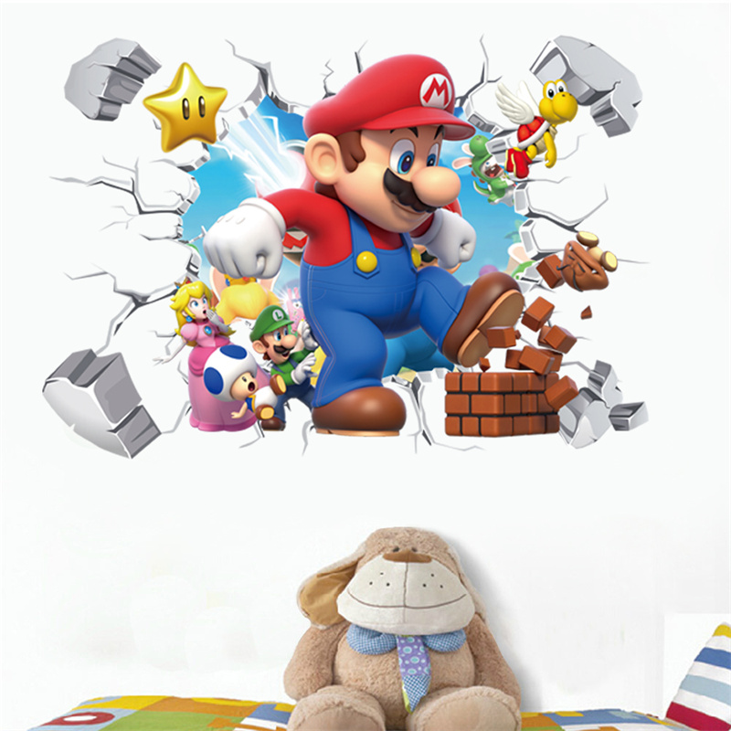 Baby Nursery Wall Stickers - 3D Cartoon Anime Game Characters Wall