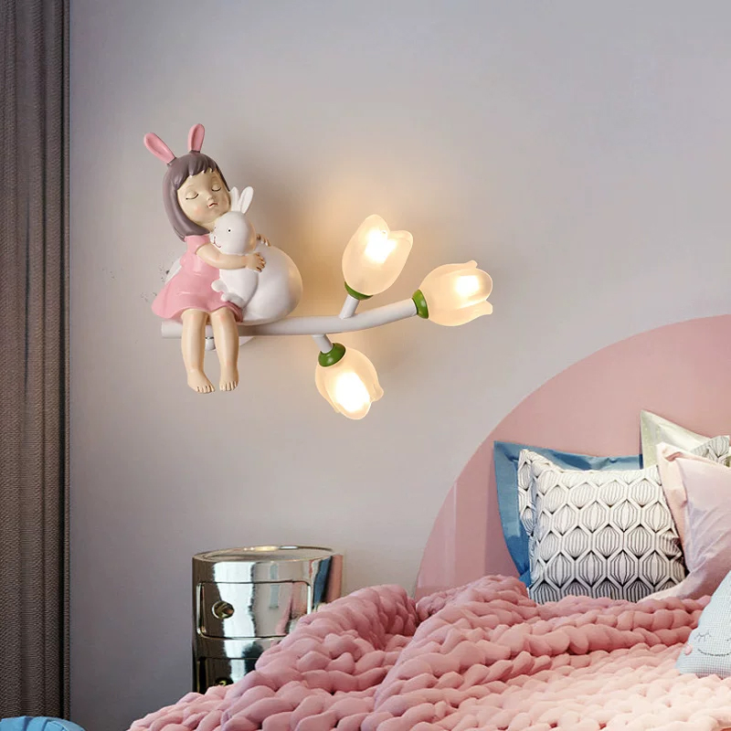 Baby Nursery Wall Lights - Children's Room Princess Room Bedside Wall