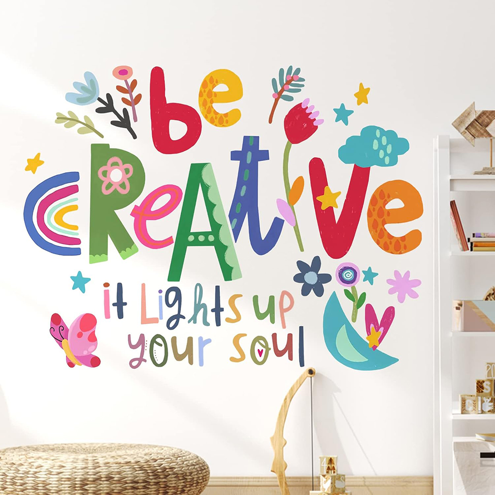 Baby Nursery Wall Stickers - Be Creative Inspirational Quote Wall Stickers