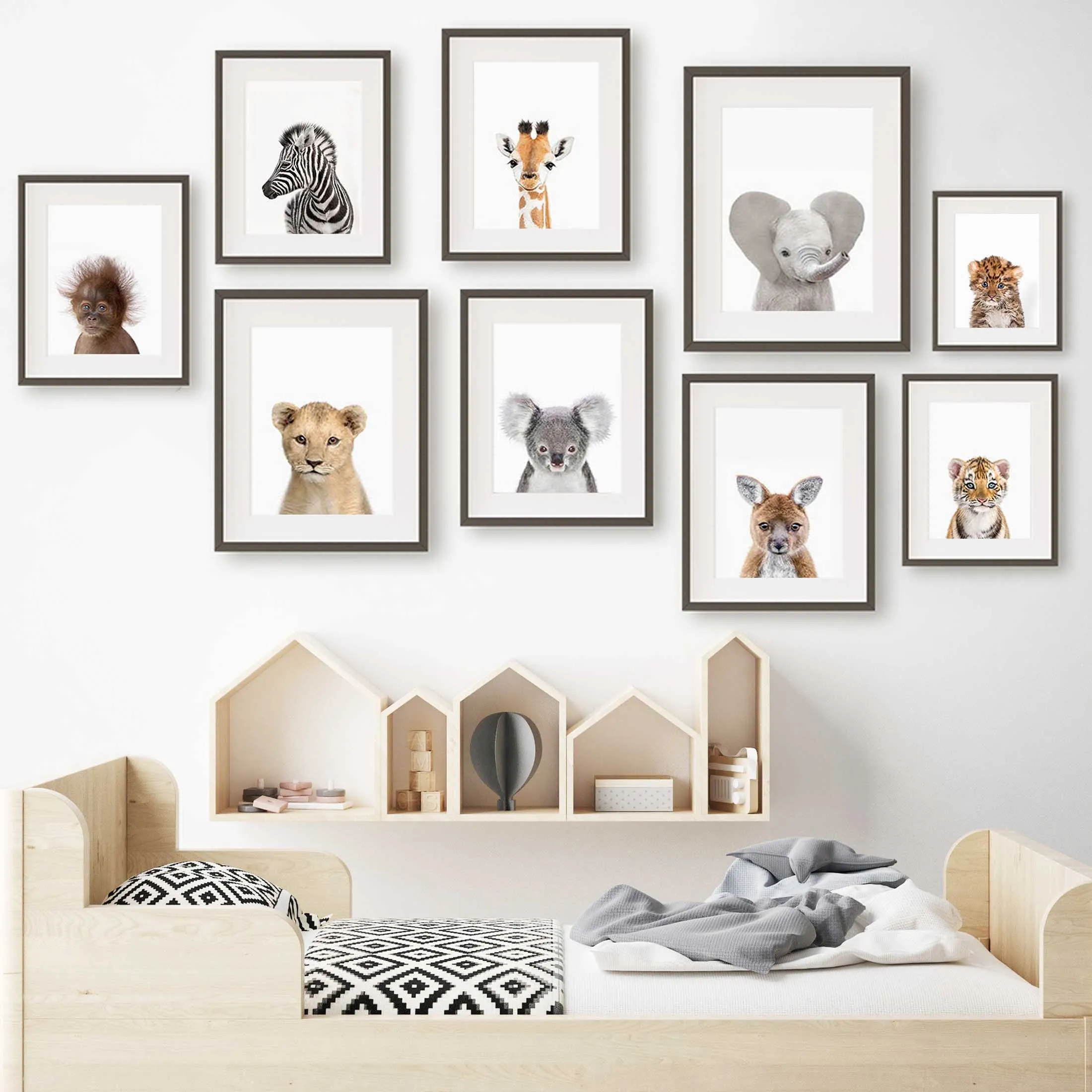 Baby Nursery Prints - 1pc frameless Canvas Painting 1pc frameless