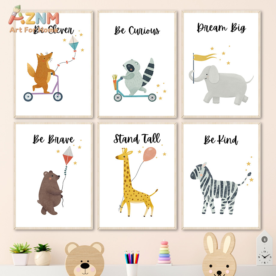 AZNM Cute Safari Animal Canvas - Baby Boy Nursery Quotes review and price