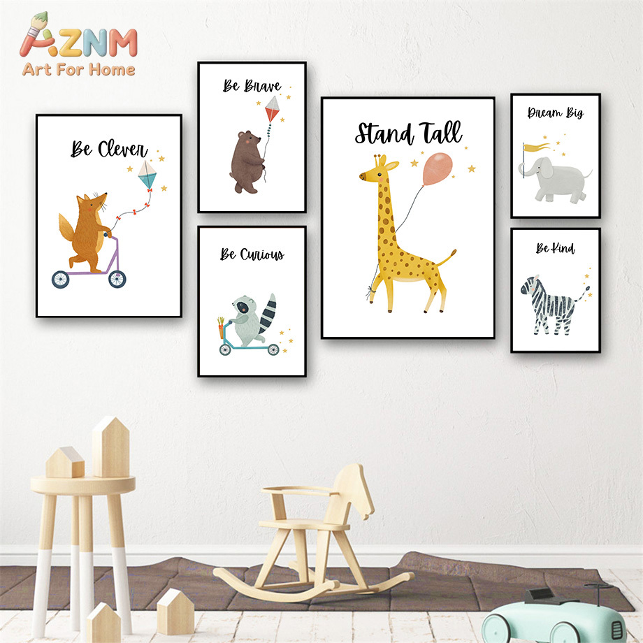 AZNM Cute Safari Animal Canvas - Baby Boy Nursery Quotes review and price