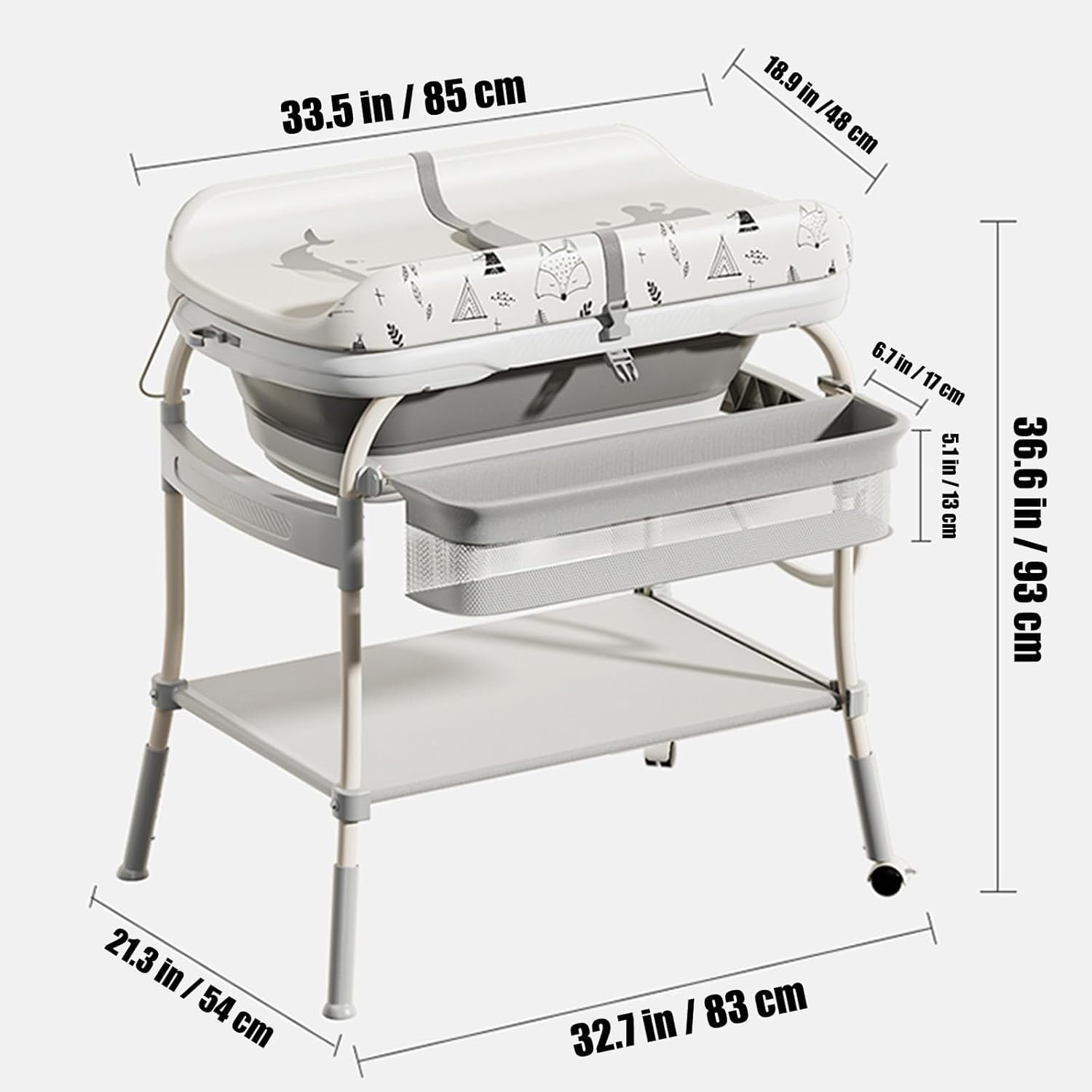 2 in 1 Baby Changing Table wit - Baby Nursery Dresser Changing Table review and price
