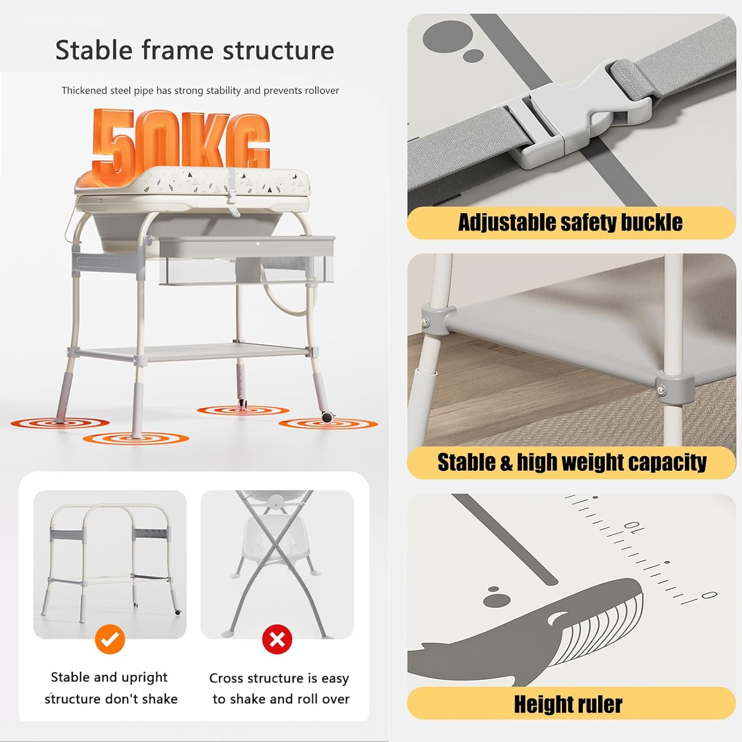 2 in 1 Baby Changing Table wit - Baby Nursery Dresser Changing Table review and price