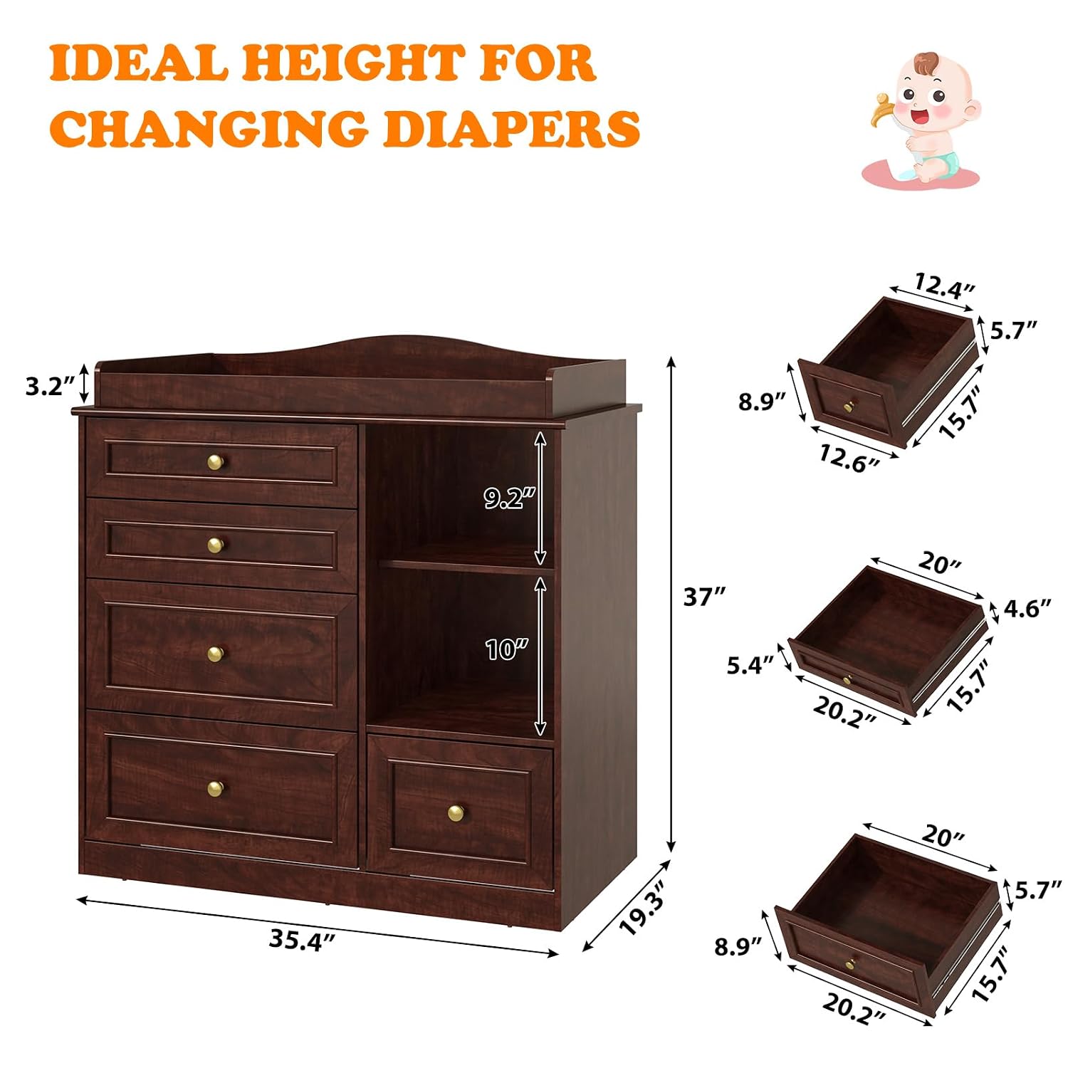 Changing Table Dresser Baby Nu - Baby Nursery Dresser Changing Table review and price
