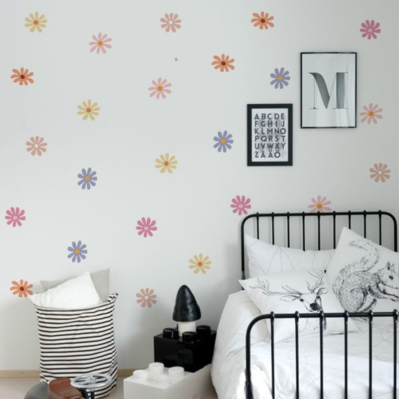 4pcs/set Boho Daisy Flower Wal - Baby Nursery Wall Stickers review and price