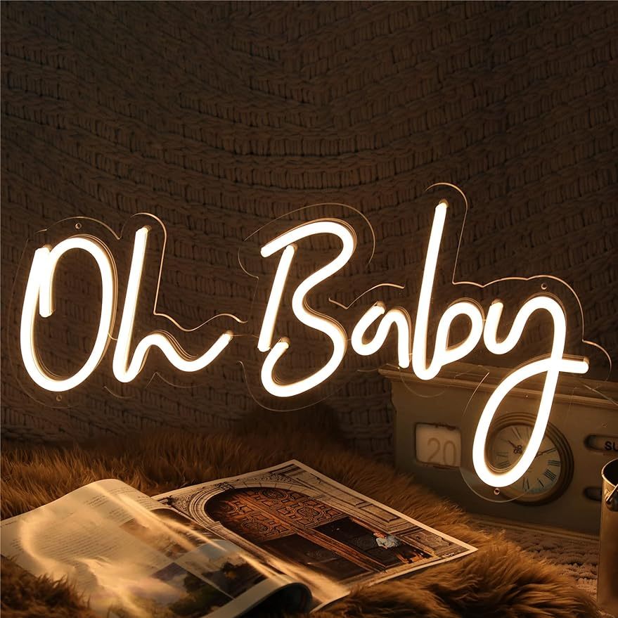 Oh Baby Neon Sign LED Marquee  - Baby Nursery Wall Lights review and price