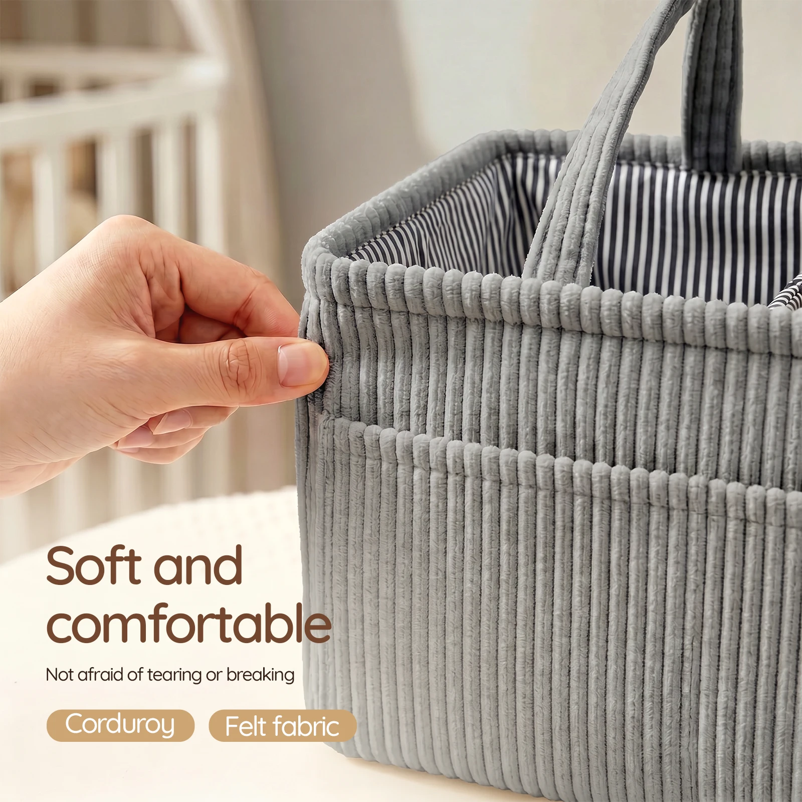 Baby Nappy Caddy Organizer Fol - Storage Basket Fabric review and price