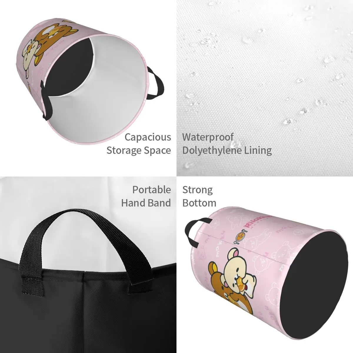 Kawaii Cartoon Rilakkuma Bear  - Laundry Hamper Nursery review and price