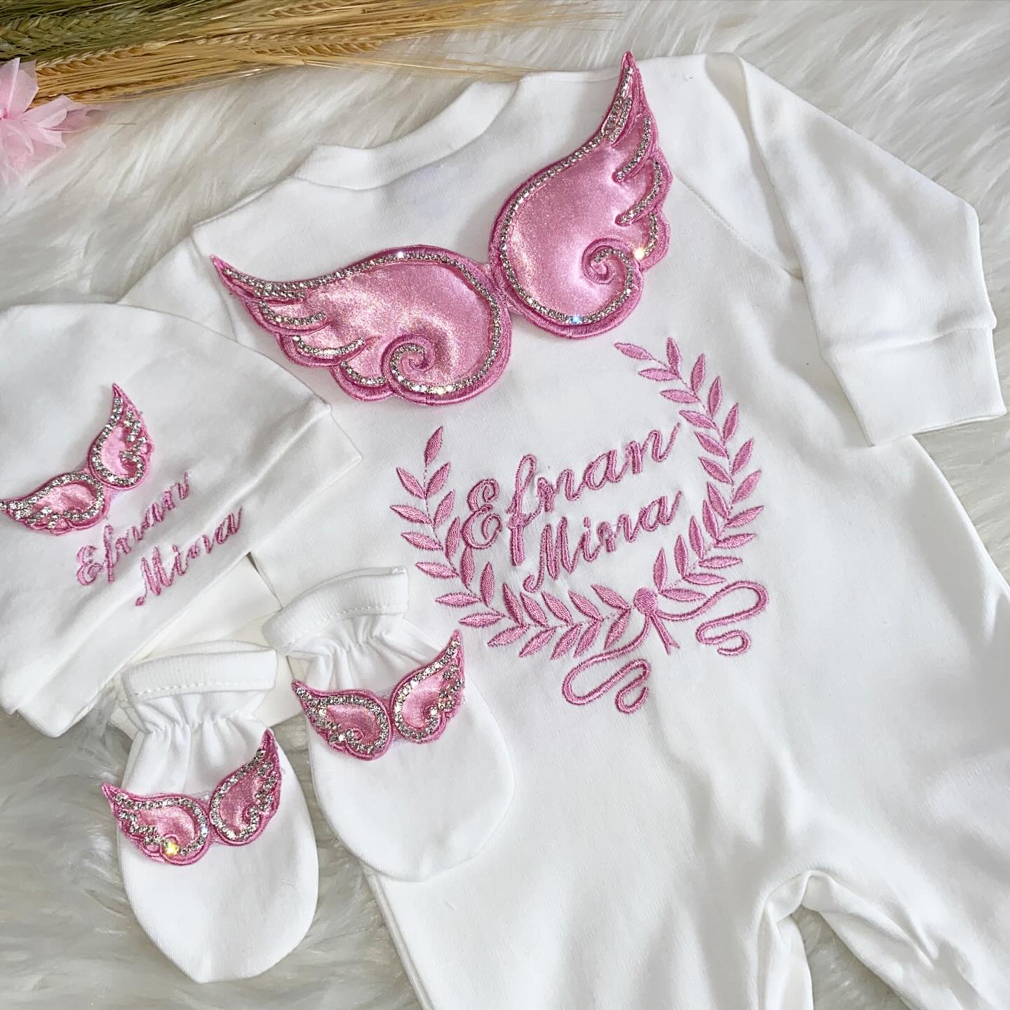 Dollbling 3pcs Embroidery Name - Baby Nursery Outfits review and price
