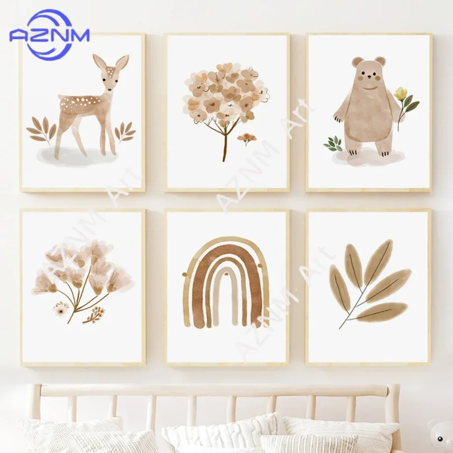 Boho Nursery Wall Art Canvas - - Baby Nursery Prints review and price