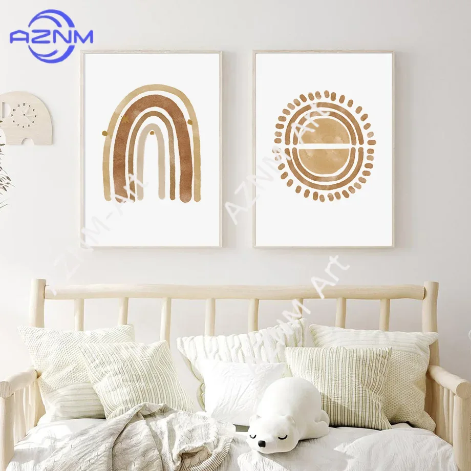 Boho Nursery Wall Art Canvas - - Baby Nursery Prints review and price