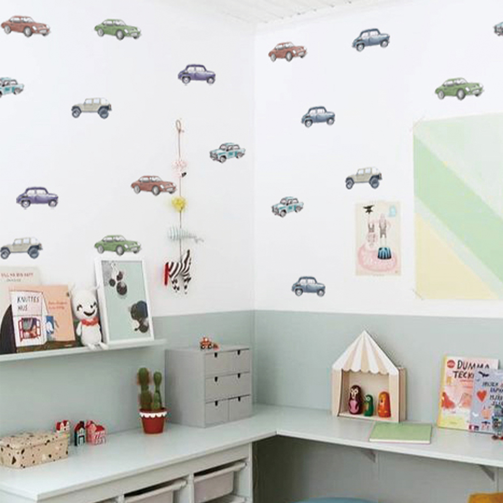 Cartoon Kids Transport Car Tru - Baby Nursery Wall Stickers review and price