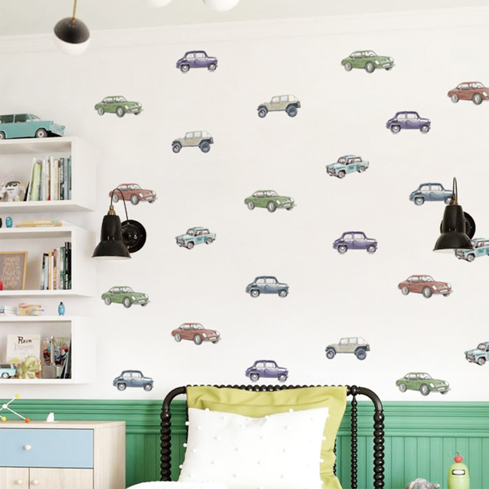 Cartoon Kids Transport Car Tru - Baby Nursery Wall Stickers review and price
