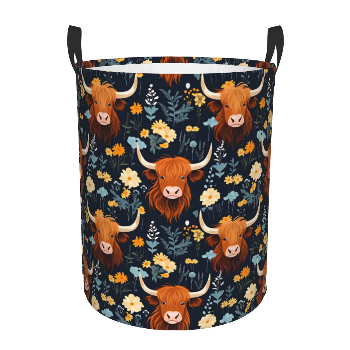 Floral Highland Cows Laundry B - Laundry Hamper Nursery review and price