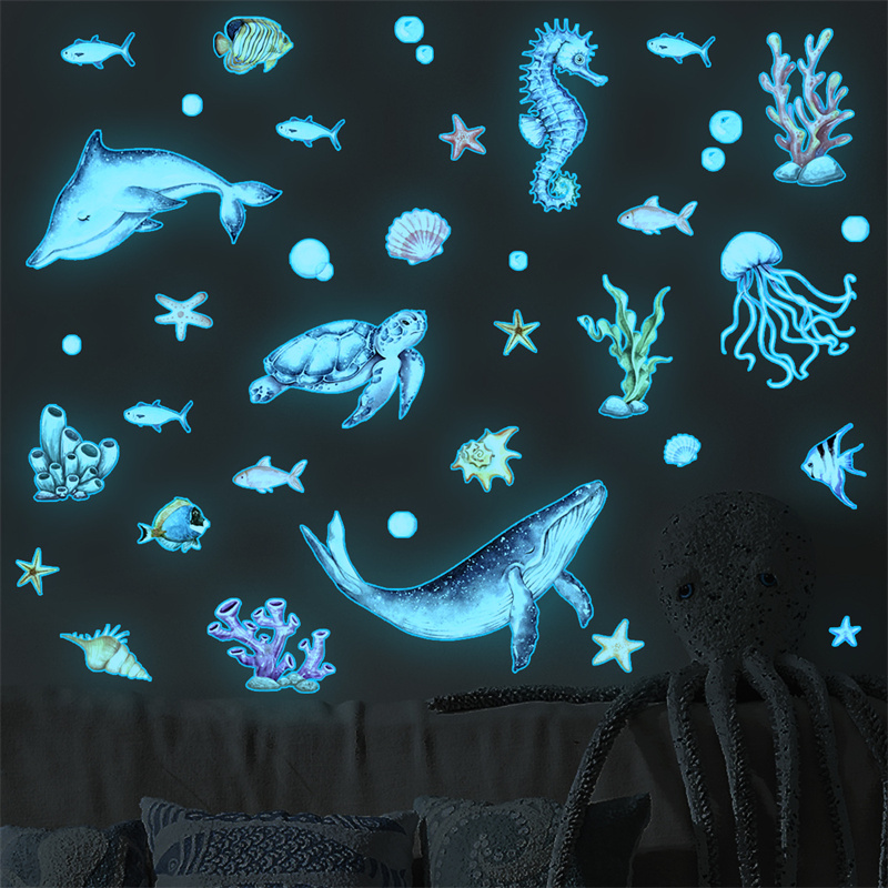 Luminous Ocean Animal Wall Sti - Baby Nursery Wall Stickers review and price