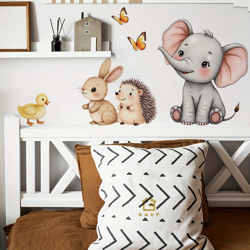 Cartoon Animal Wall Sticker -  - Baby Nursery Wall Stickers review and price