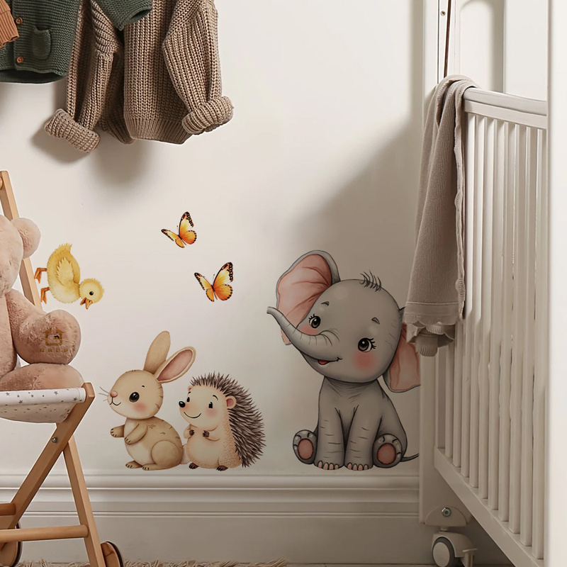 Cartoon Animal Wall Sticker -  - Baby Nursery Wall Stickers review and price