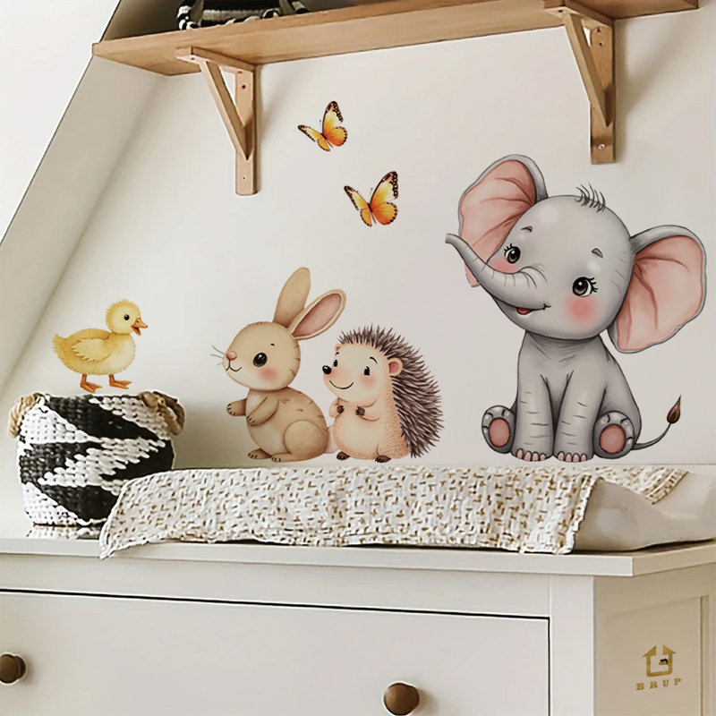 Cartoon Animal Wall Sticker -  - Baby Nursery Wall Stickers review and price