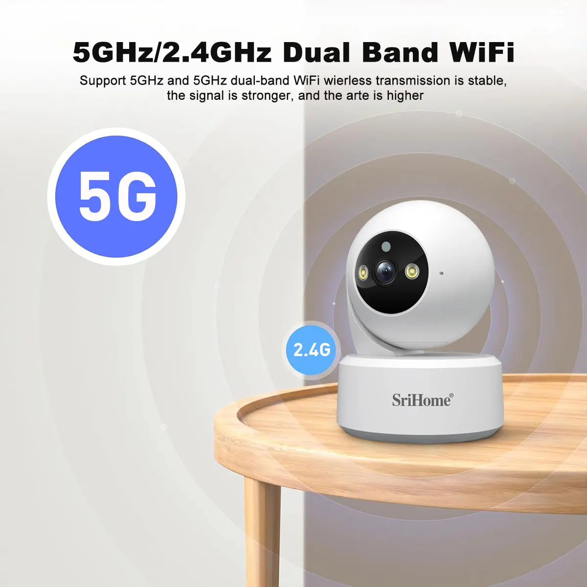 Srihome 5G WiFi Smart IP HD Ca - Baby Nursery Camera review and price
