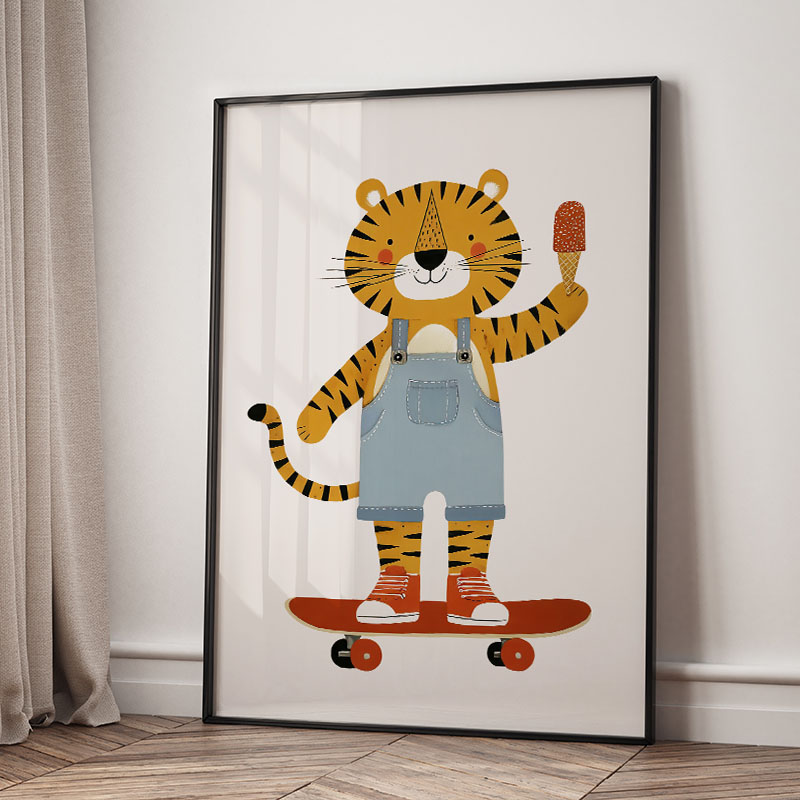 Funny Cartoon Animal Car Ballo - Baby Nursery Prints review and price