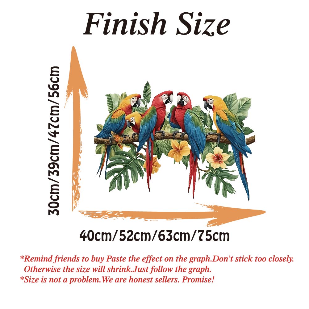 3Pcs Parrots on Branch Wall St - Baby Nursery Wall Stickers review and price