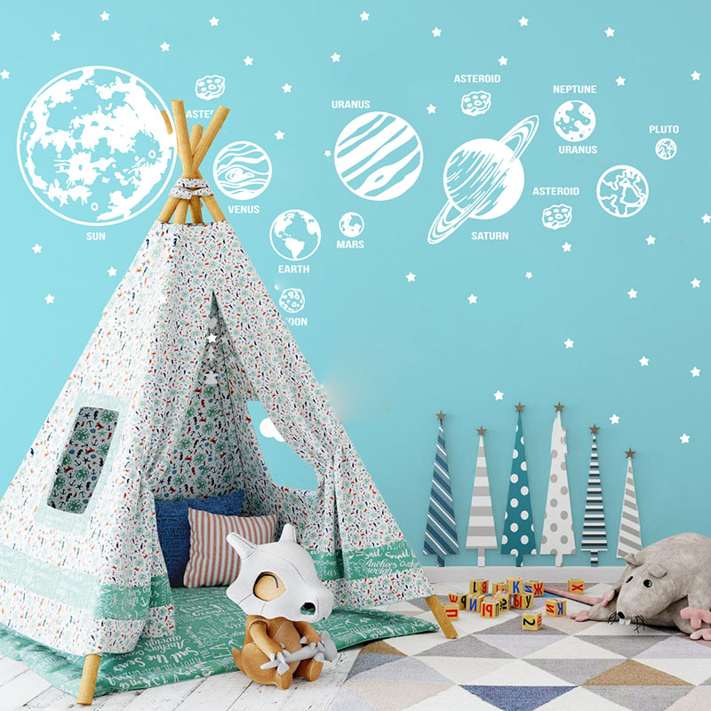 Large Planets Solar System Spa - Baby Nursery Wall Stickers review and price
