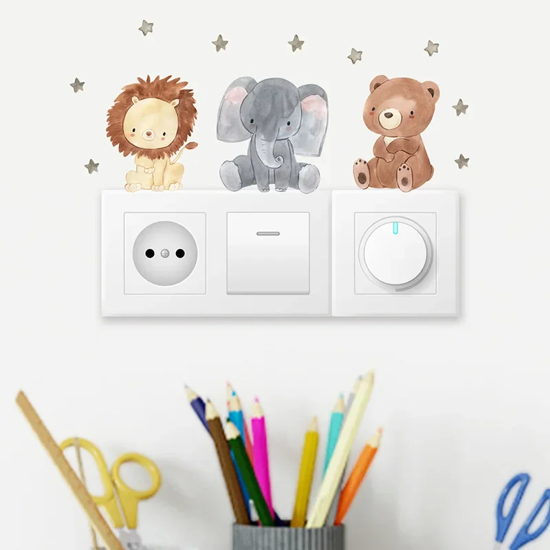 1/2/4/6set Cartoon Animals Wal - Baby Nursery Wall Stickers review and price