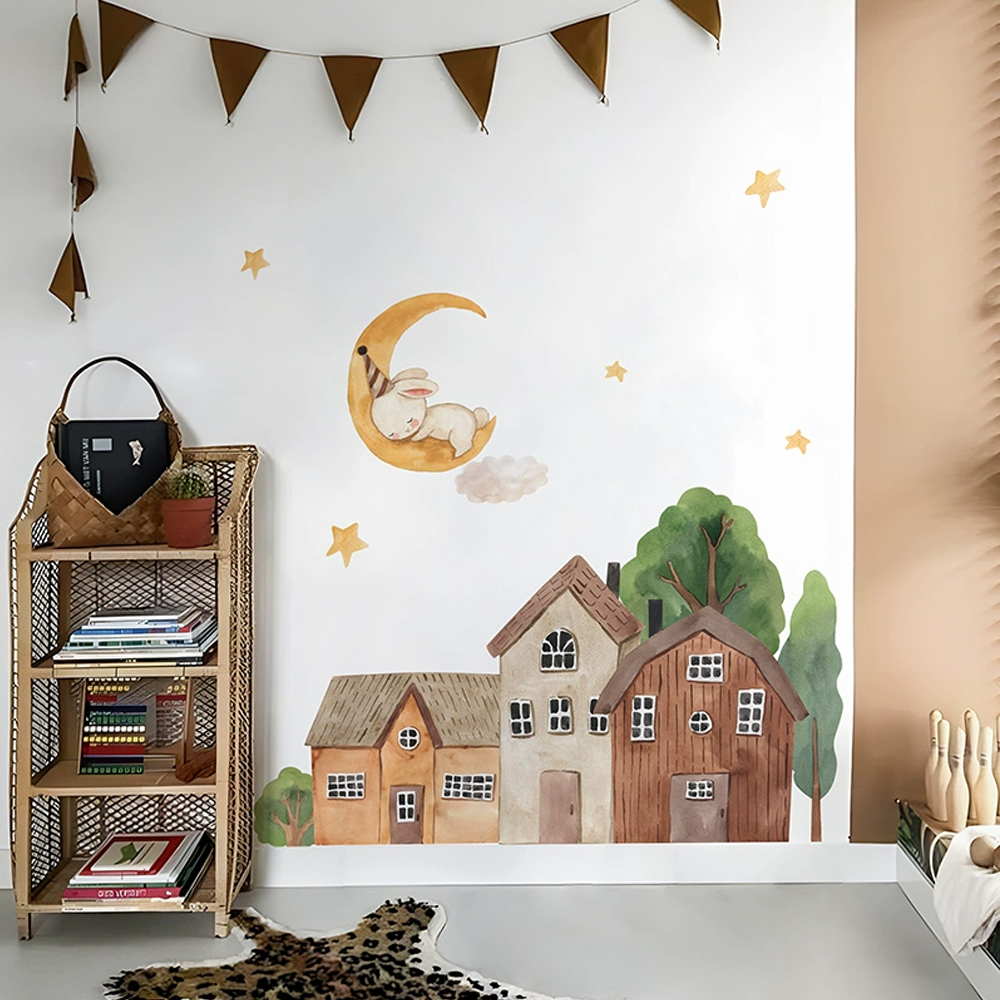 Fabric Cartoon Forest Vintage  - Baby Nursery Wall Stickers review and price