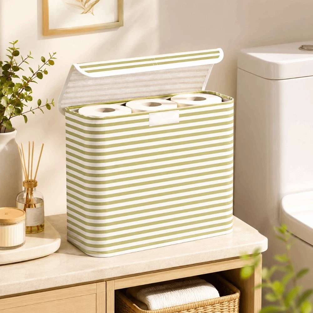 Bathroom Accessories Foldable  - Storage Basket Fabric review and price